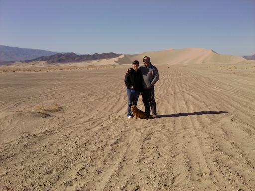 Steph, Buster and Me, Comp Hill in background.jpg