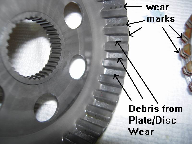 Clutch Outer wear marks and Plate-Disc debris.JPG