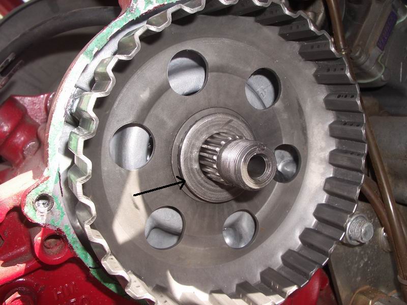 Washer between basket and hub.JPG